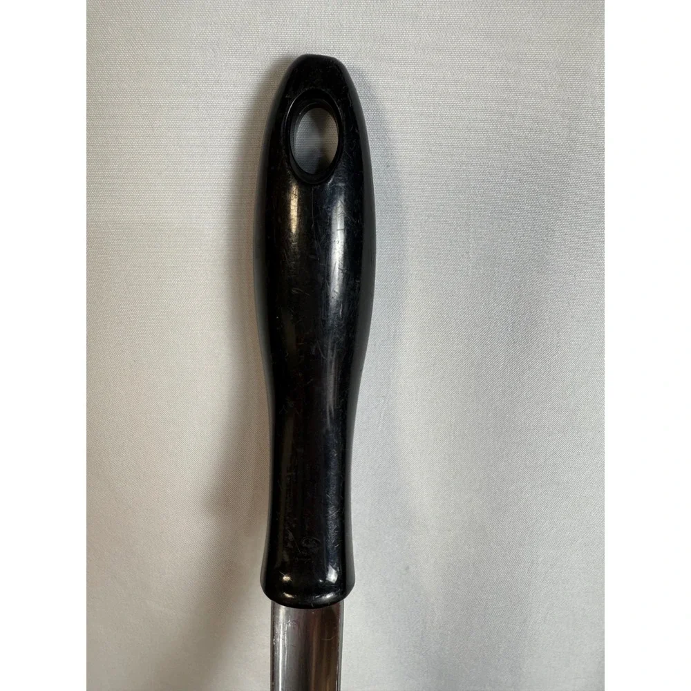 Slotted Turner Spatula Kitchen Utensil Stainless Steel Black Handle Cooking Tool